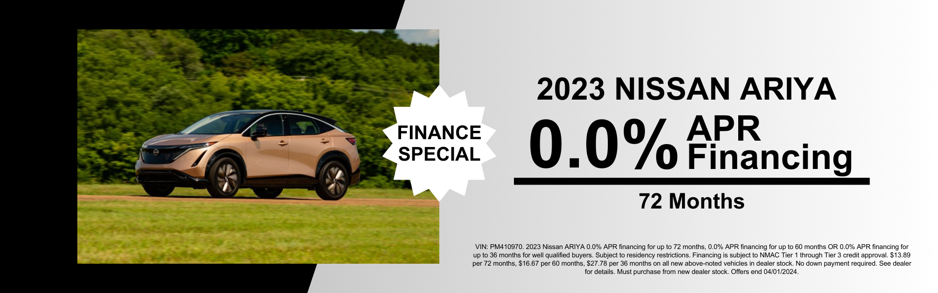 Nissan ARIYA Finance Special