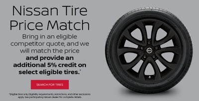Tire Price Match & 5% Credit